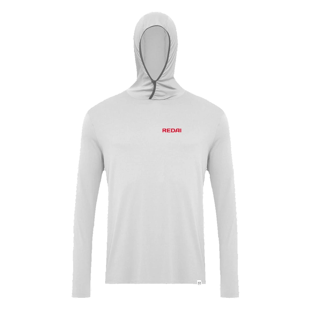 Camiseta de Pesca Performance Redai Balaclava Branca